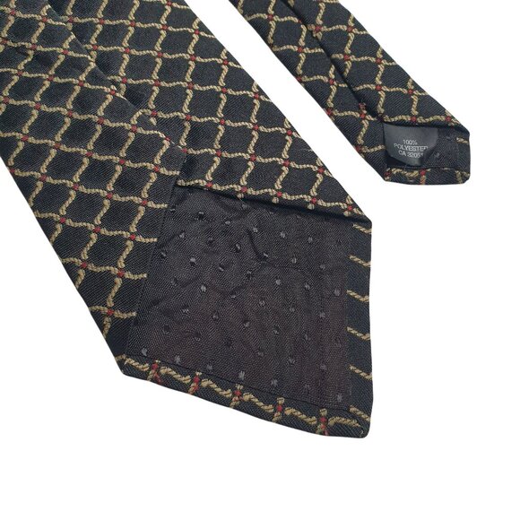 Vintage Tie Guy Geometric Pattern Men Polyester Necktie Office Dad Work Gift - Picture 5 of 5